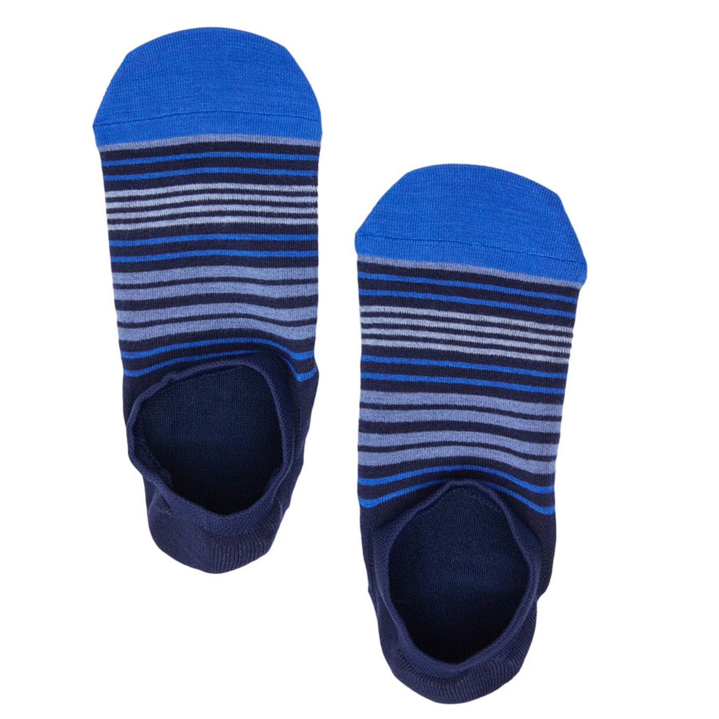 DeadSoxy Cool F21 No-Show Socks blue striped footie socks two shown on Tampa Home & Garden Store