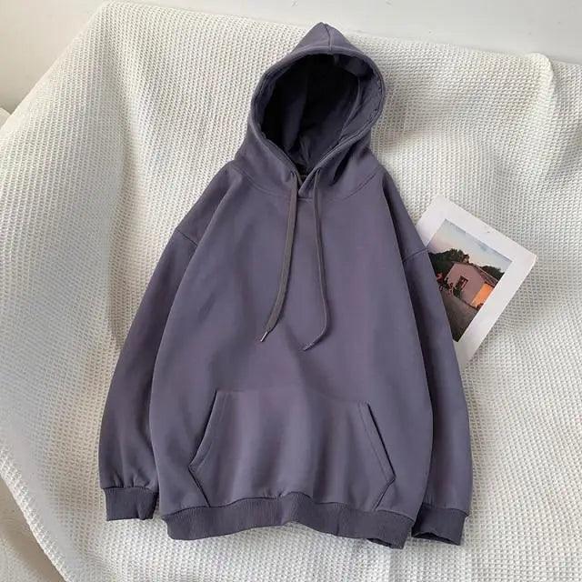 Purple pullover hoodie with front kangaroo pocket and drawstring hood on Tampa Home & Garden Store