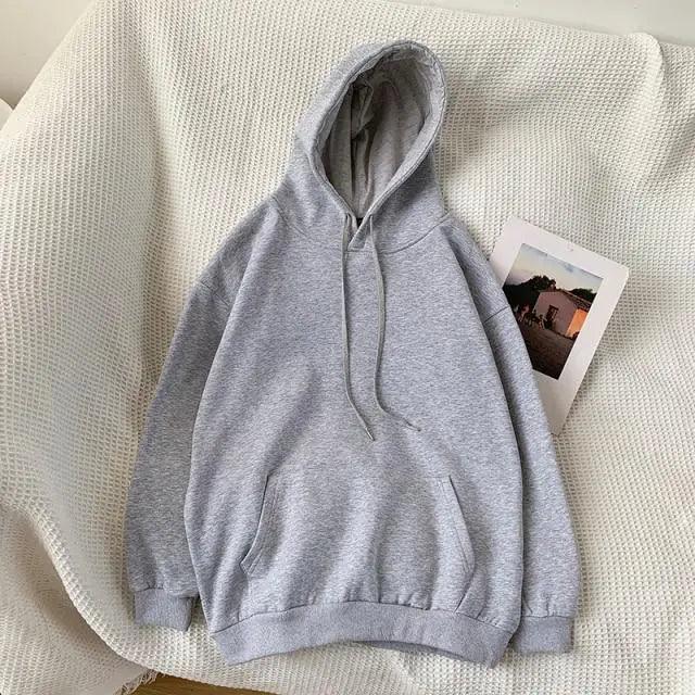 Stevvex gray hooded pullover sweatshirt with kangaroo pocket on Tampa Home & Garden Store