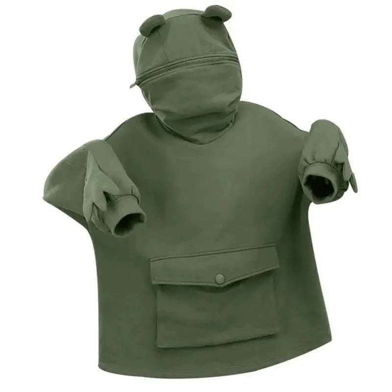 Cute Sleepy Frog Hoodie for Women and Girls