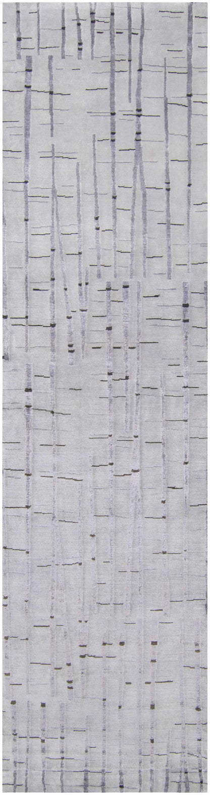 Copake Wool&Viscose Rug gray lavender abstract lines Boutique Rugs rug on Tampa Home & Garden Store