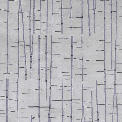 Copake Wool&Viscose Rug in light gray with lavender vertical lines Boutique Rugs clearance on Tampa Home & Garden Store