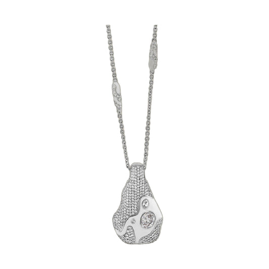 Fire And Ice enamel necklace by Lauren G Adams with crystal pendant on Tampa Home & Garden Store