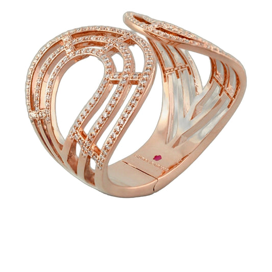 Orbital Cuff rose gold tone diamond-encrusted cuff bangle by Lauren G Adams on Tampa Home & Garden Store