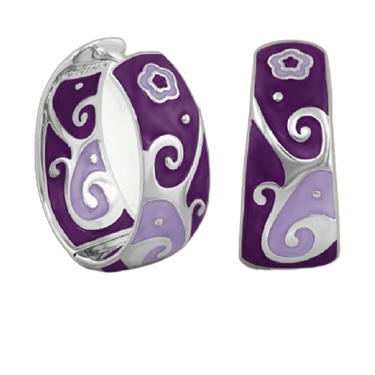 Swirling Hearts Gold Hoop Earrings Or Rhodium