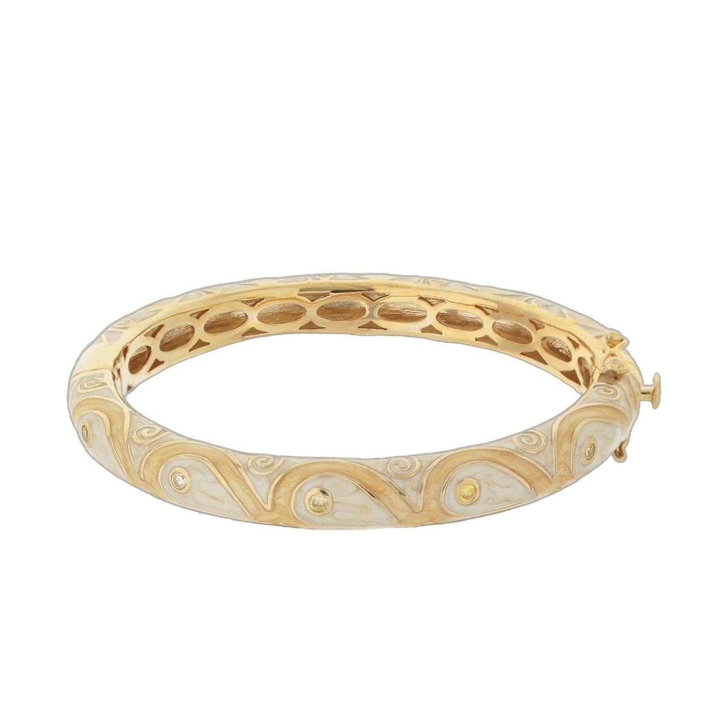 Tear Drop Bangle gold-tone lattice cutouts stackable bracelet by Lauren G Adams on Tampa Home & Garden Store