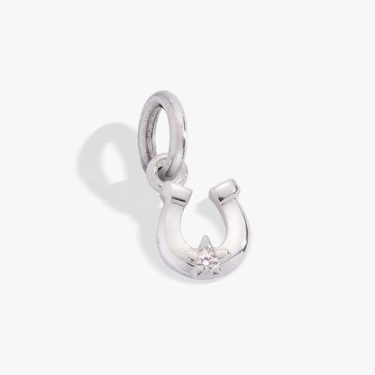 Horseshoe Charm by Alex and Ani, silver-tone metal with crystal accent on Tampa Home & Garden Store