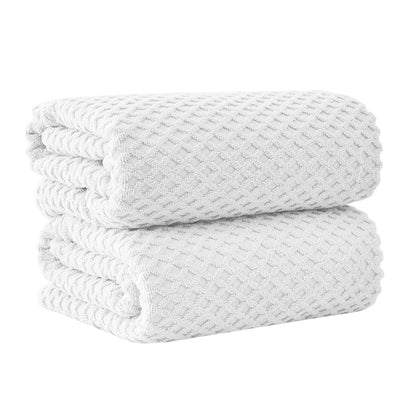 Cotton Diamond Waffle Weave Bath Towel Set