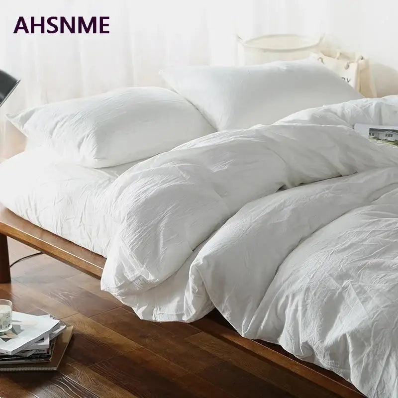 100% Cotton White Duvet Cover Set