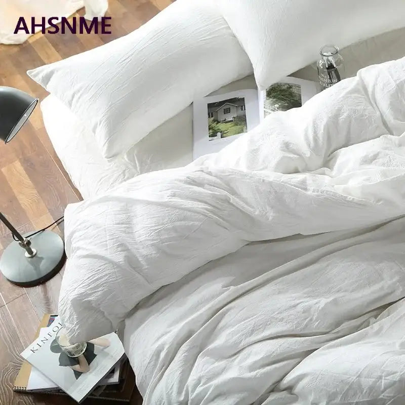100% Cotton White Duvet Cover Set
