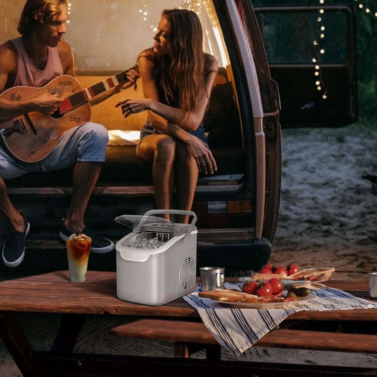 Kismile countertop ice maker white compact unit 26 lbs/day on Tampa Home & Garden Store