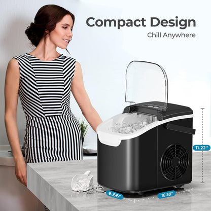 Modern Countertop Ice Maker 26 Pounds Capacity