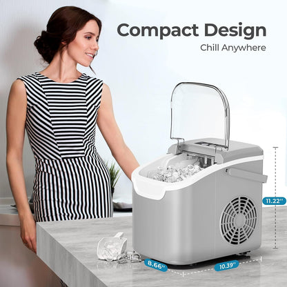 Modern Countertop Ice Maker 26 Pounds Capacity