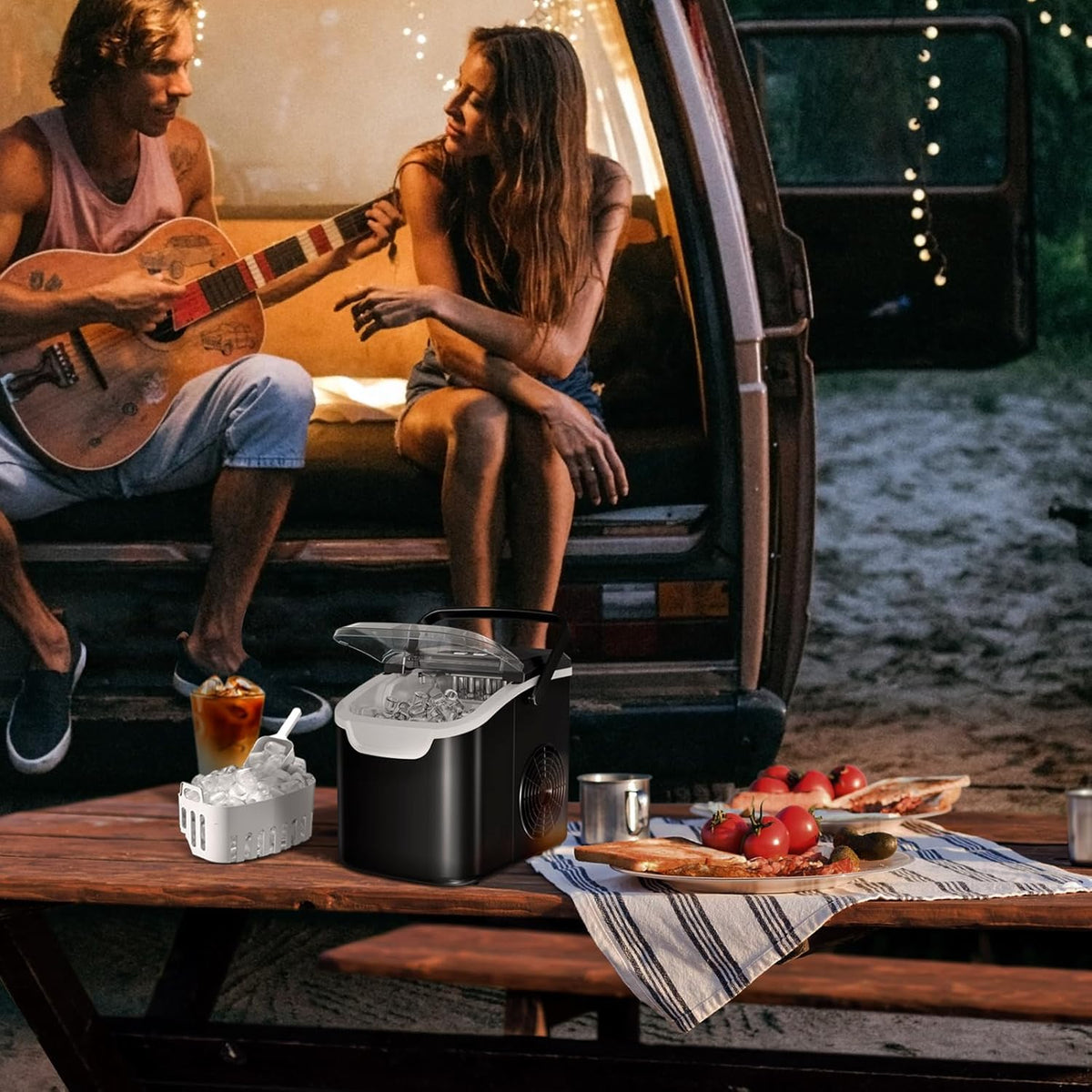 Modern Countertop Ice Maker 26 Pounds Capacity