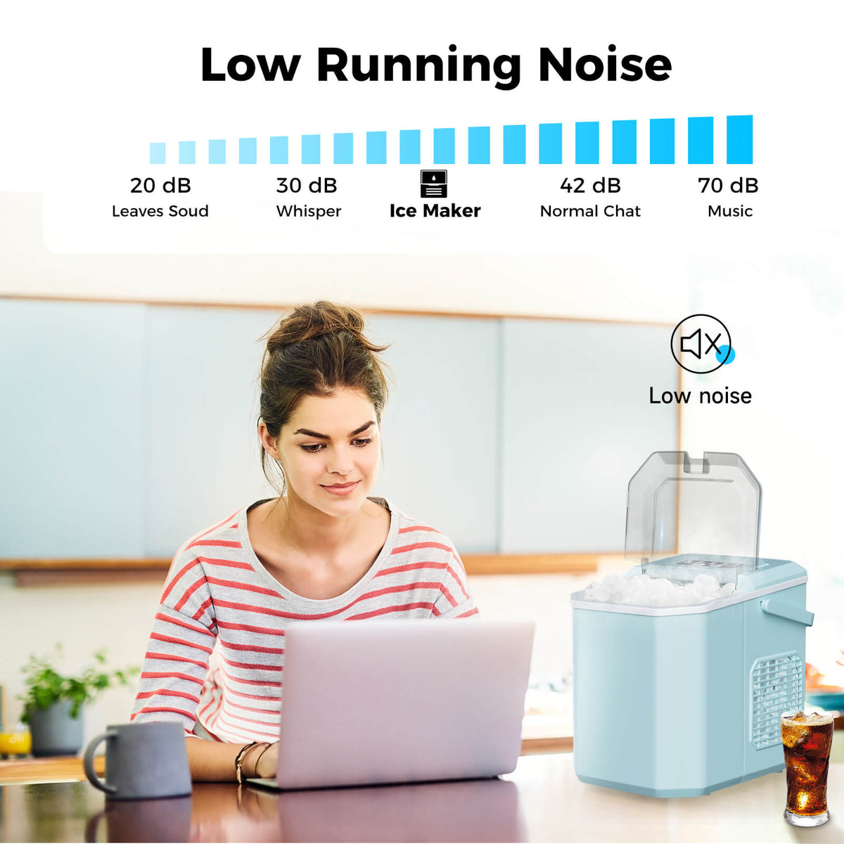 Countertop Bullet Ice Maker For Fast Daily Use