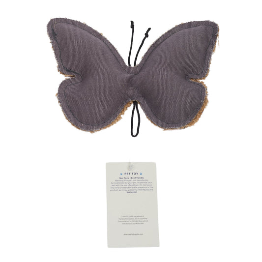 Country Living Canvas & Jute Butterfly-Shaped Dog Chew Toy – Durable, Safe and Non-Toxic - Tampa Home & Garden Store