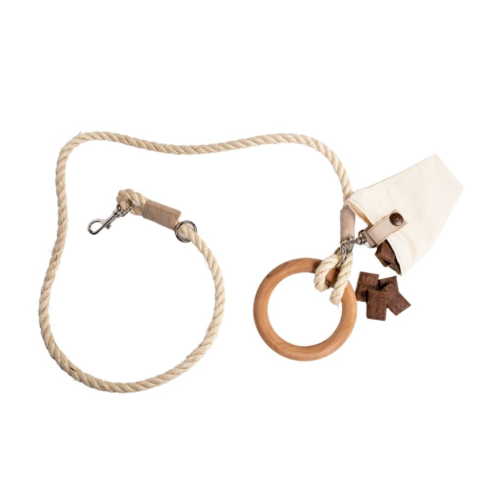 Laisse pour chien Country Living neutre en carbone avec petit sac de rangement 