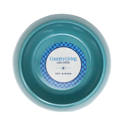 Ensemble de 2 gamelles pour chien en fibre naturelle Country Living – Bleu sarcelle