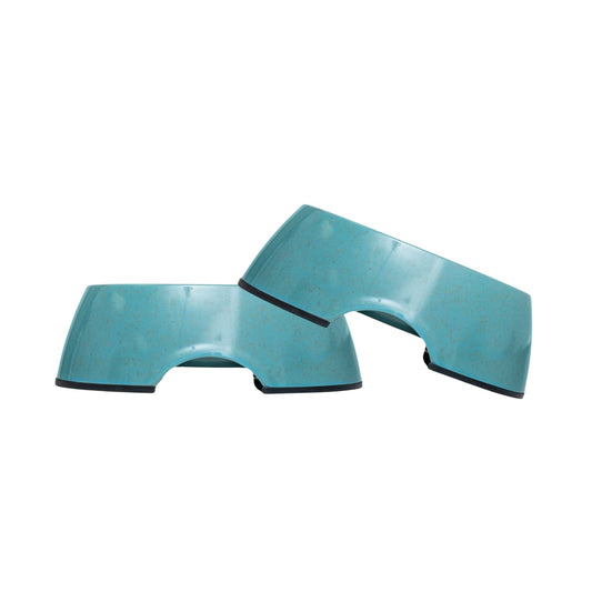 Country Living Set of 2 Natural Fiber Dog Bowls – Teal Blue - Tampa Home & Garden Store