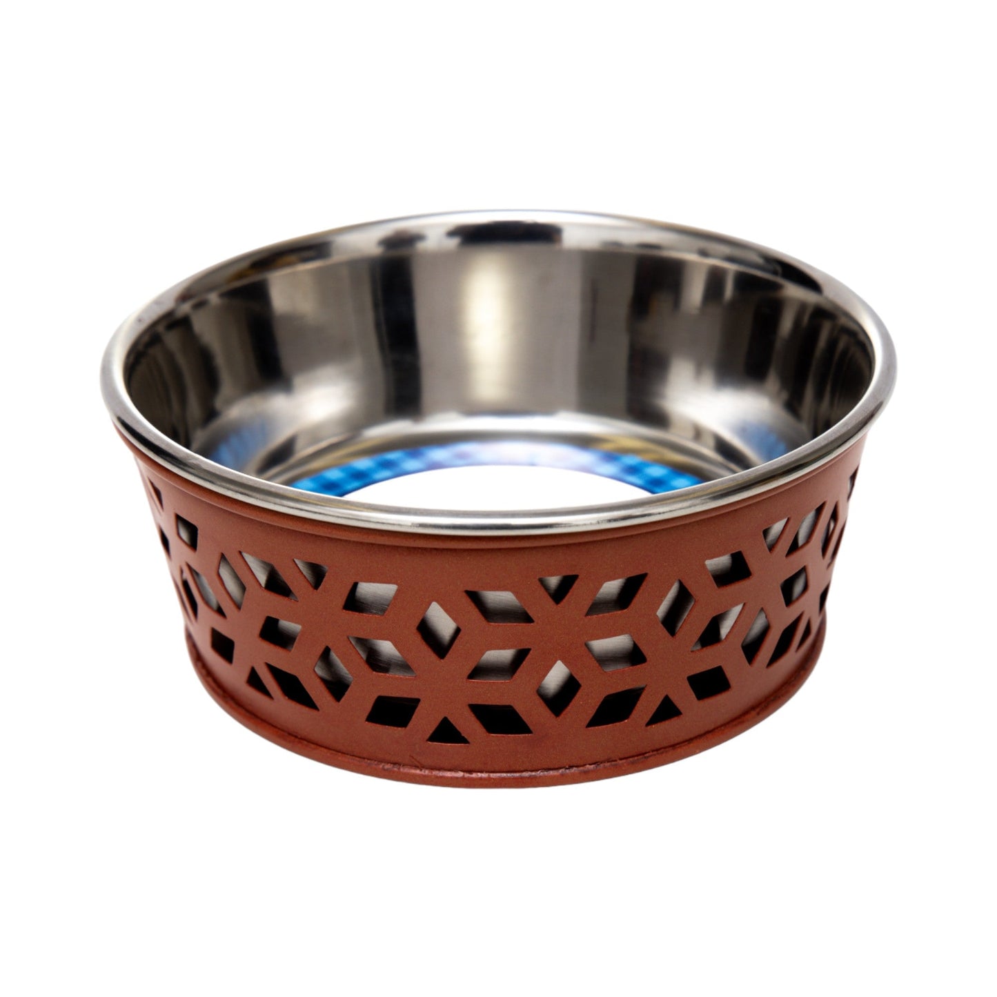 Juego de 2 comederos de acero inoxidable para perros Country Living, estilo rústico, ideal para perros pequeños y medianos. 