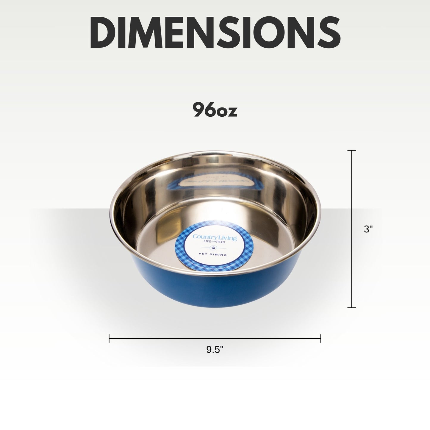 Juego de 2 cuencos para perros de acero inoxidable de gran calibre de Country Living: perfectos para comida y agua. 