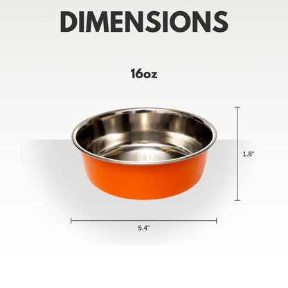 Juego de 2 cuencos para perros de acero inoxidable de gran calibre de Country Living: perfectos para comida y agua. 