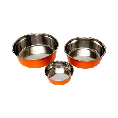 Juego de 2 cuencos para perros de acero inoxidable de gran calibre de Country Living: perfectos para comida y agua. 