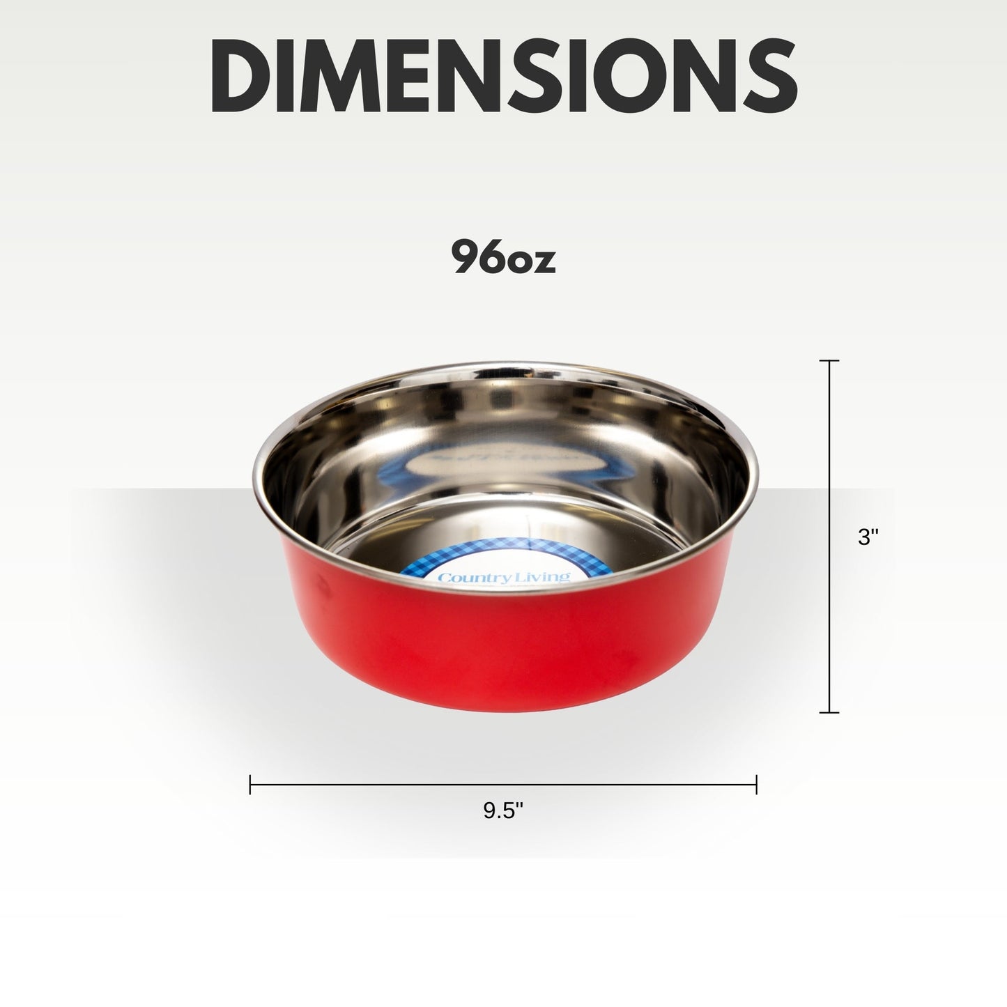 Juego de 2 cuencos para perros de acero inoxidable de gran calibre de Country Living: perfectos para comida y agua. 