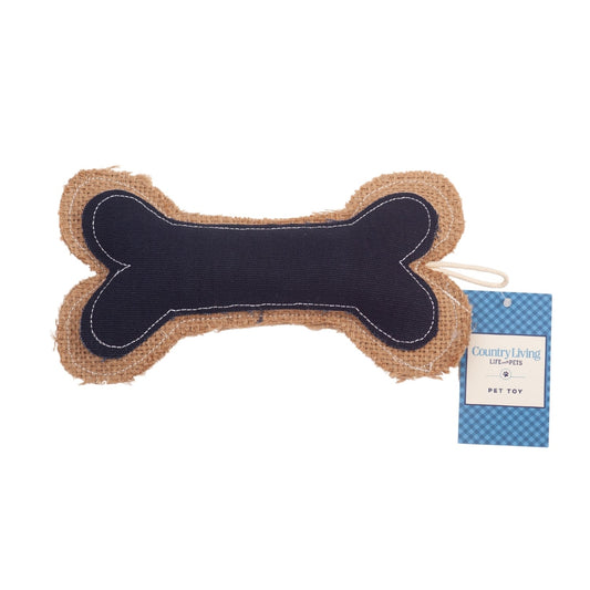 Country Living Jean Leather-Jute Bone Pillow Dog Chew Toy – Durable, Safe and Non-Toxic - Tampa Home & Garden Store