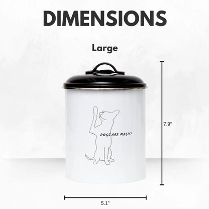 Juego de 3 botes para golosinas para mascotas Country Living (blanco y negro)