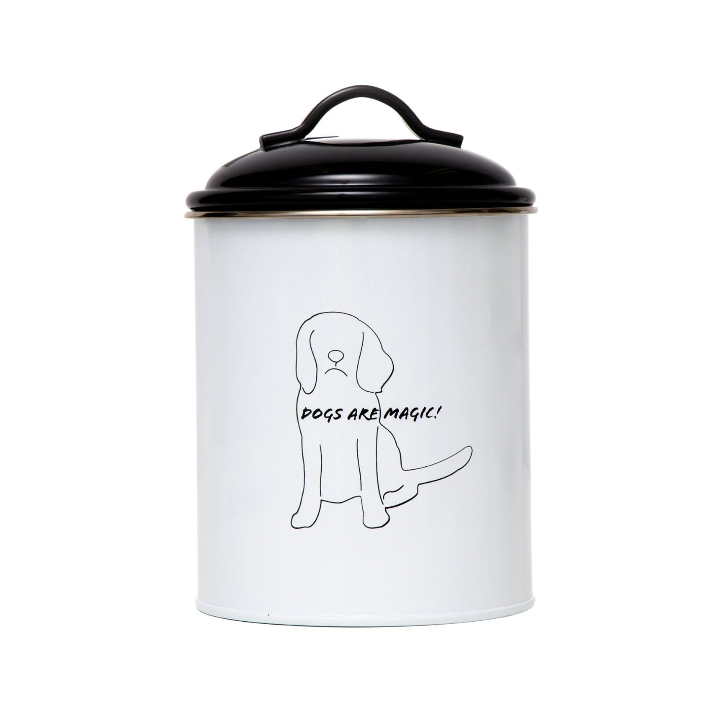 Juego de 3 botes para golosinas para mascotas Country Living (blanco y negro)