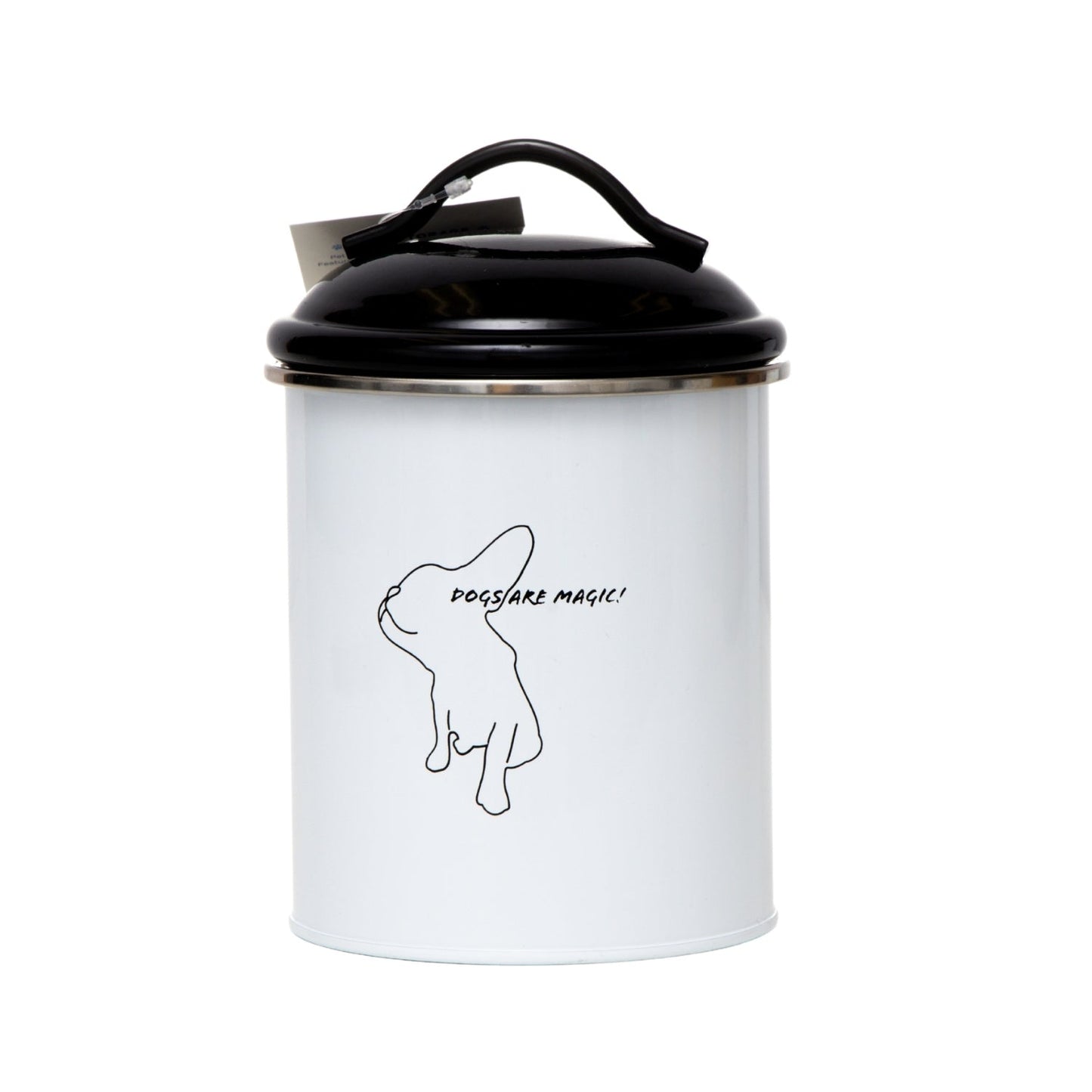 Juego de 3 botes para golosinas para mascotas Country Living (blanco y negro)