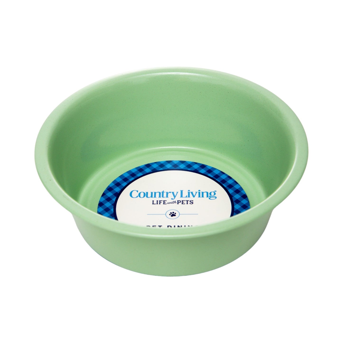 Juego de 2 cuencos para perros Country Living de acero inoxidable revestido, ideales para razas medianas y grandes.