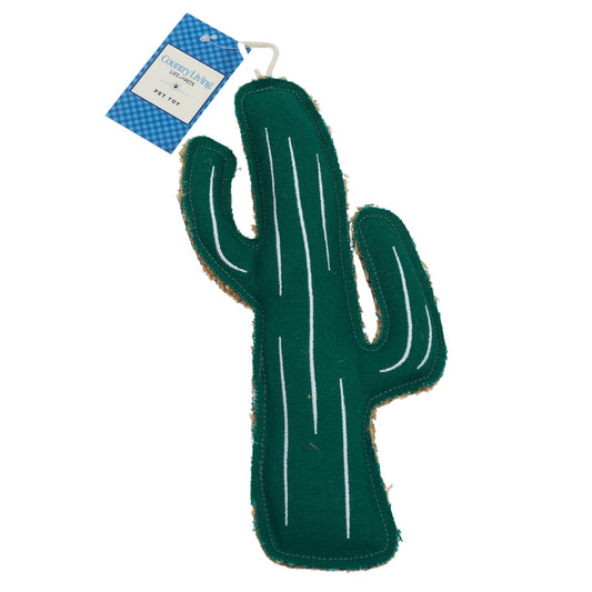 Country Living Canvas & Jute Cactus-Shaped Dog Chew Toy – Durable, Safe and Non-Toxic - Tampa Home & Garden Store