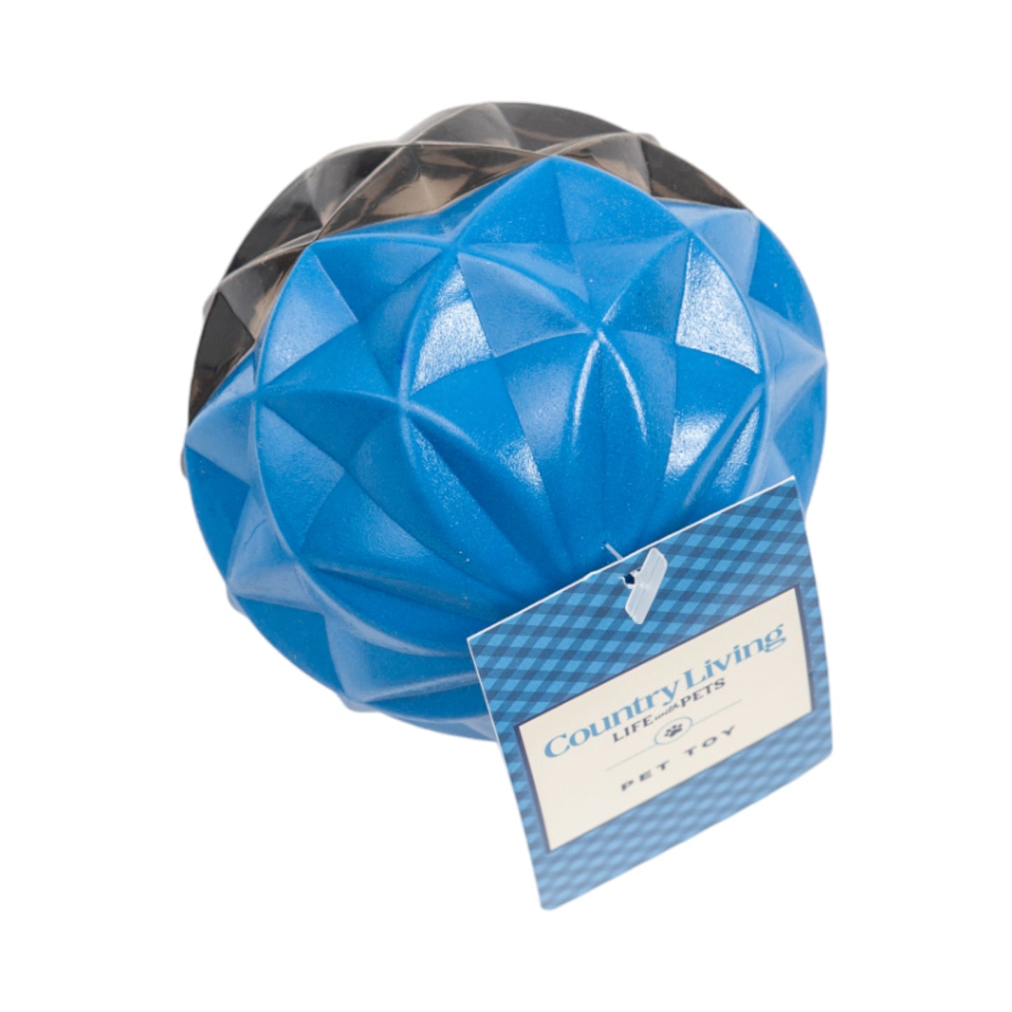 Pelota de juguete para perros con textura geométrica Country Living, juguete interactivo de goma para estimulación mental (tamaño grande)