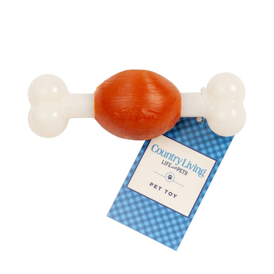 Country Living TPR & Nylon Bone Dog Chew Toy - Beef-Flavored, Ideal for Small Dogs - Tampa Home & Garden Store