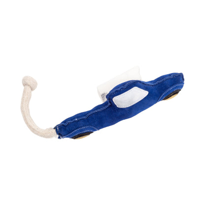 Juguete masticable para perros Country Living de piel sintética en forma de camioneta azul, duradero, seguro y no tóxico.