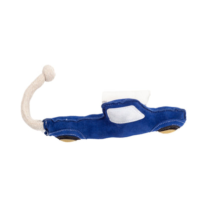 Juguete masticable para perros Country Living de piel sintética en forma de camioneta azul, duradero, seguro y no tóxico.