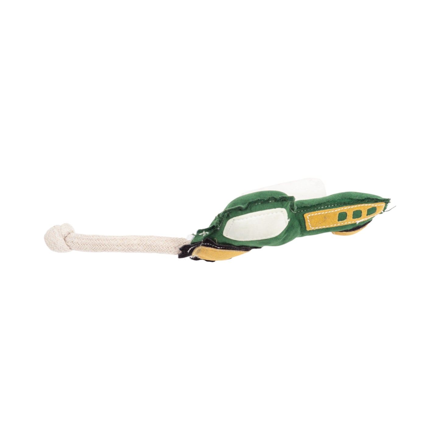 Juguete masticable para perros con tractor verde de piel sintética de Country Living, duradero, seguro y no tóxico.