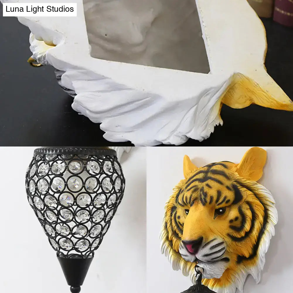 Tiger Crystal Wall Sconce yellow option Decorbites; three decor items on Tampa Home & Garden Store