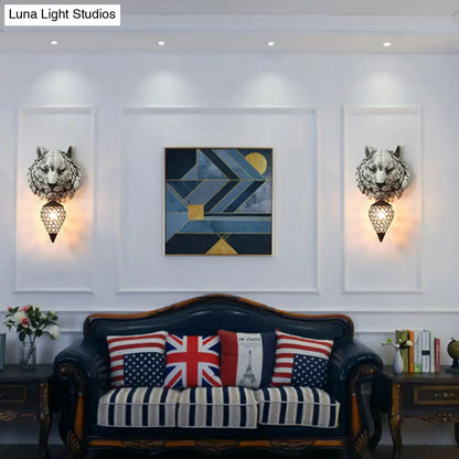 Tiger Crystal Wall Sconce pair by Decorbites, yellow or grey on Tampa Home & Garden Store