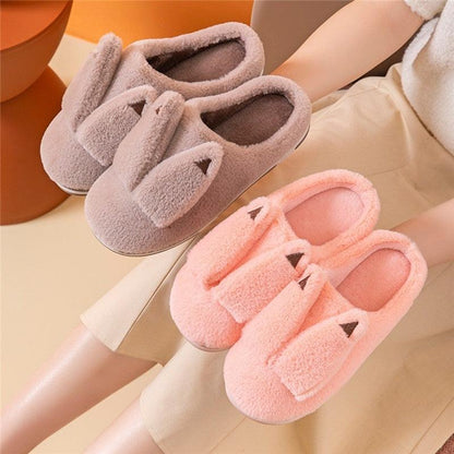 Couples plush slippers 2 pairs gray and pink fluffy faux fur Stevvex indoor slippers on Tampa Home & Garden Store