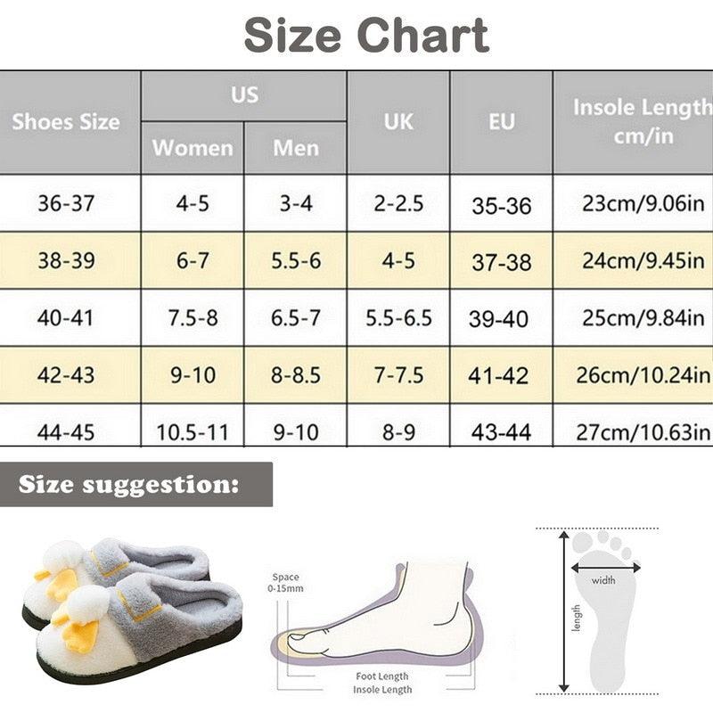 Stevvex couples home slippers warm fuzzy faux fur plush slides grey/white with yellow bows on Tampa Home & Garden Store