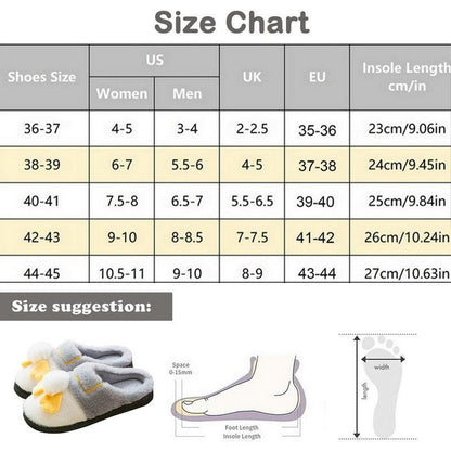 Stevvex couples home slippers warm fuzzy faux fur plush slides grey/white with yellow bows on Tampa Home & Garden Store