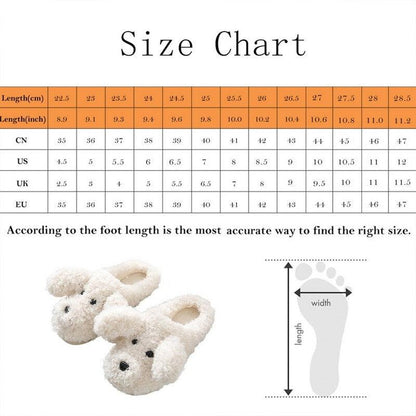 Slippers Stevvex fluffy faux fur plush couple slippers, white cream, anti-slip sole on Tampa Home & Garden Store