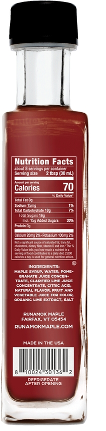 Mélange pour cocktails à l'érable et à la grenadine 250 ml