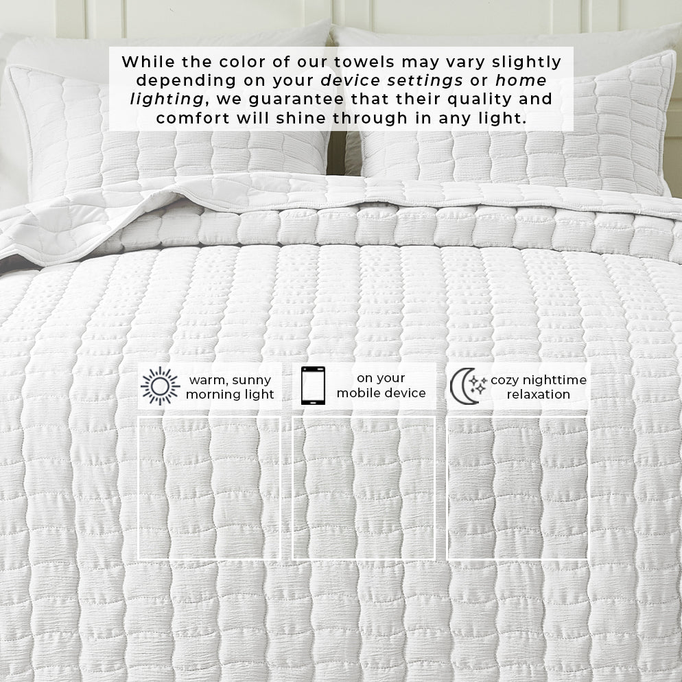 Breathable Gauze Quilt Set and Wave Stitch