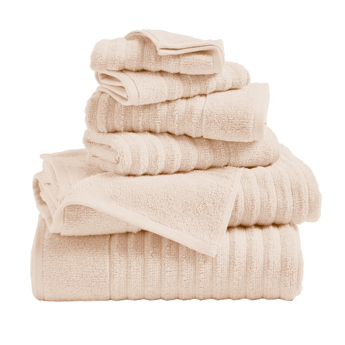 Luxury Combed Cotton and Ribbed Bath Towels