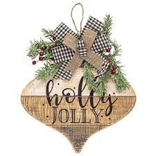 Slat Wood Christmas Wall Hanging - - Tampa Home & Garden Store