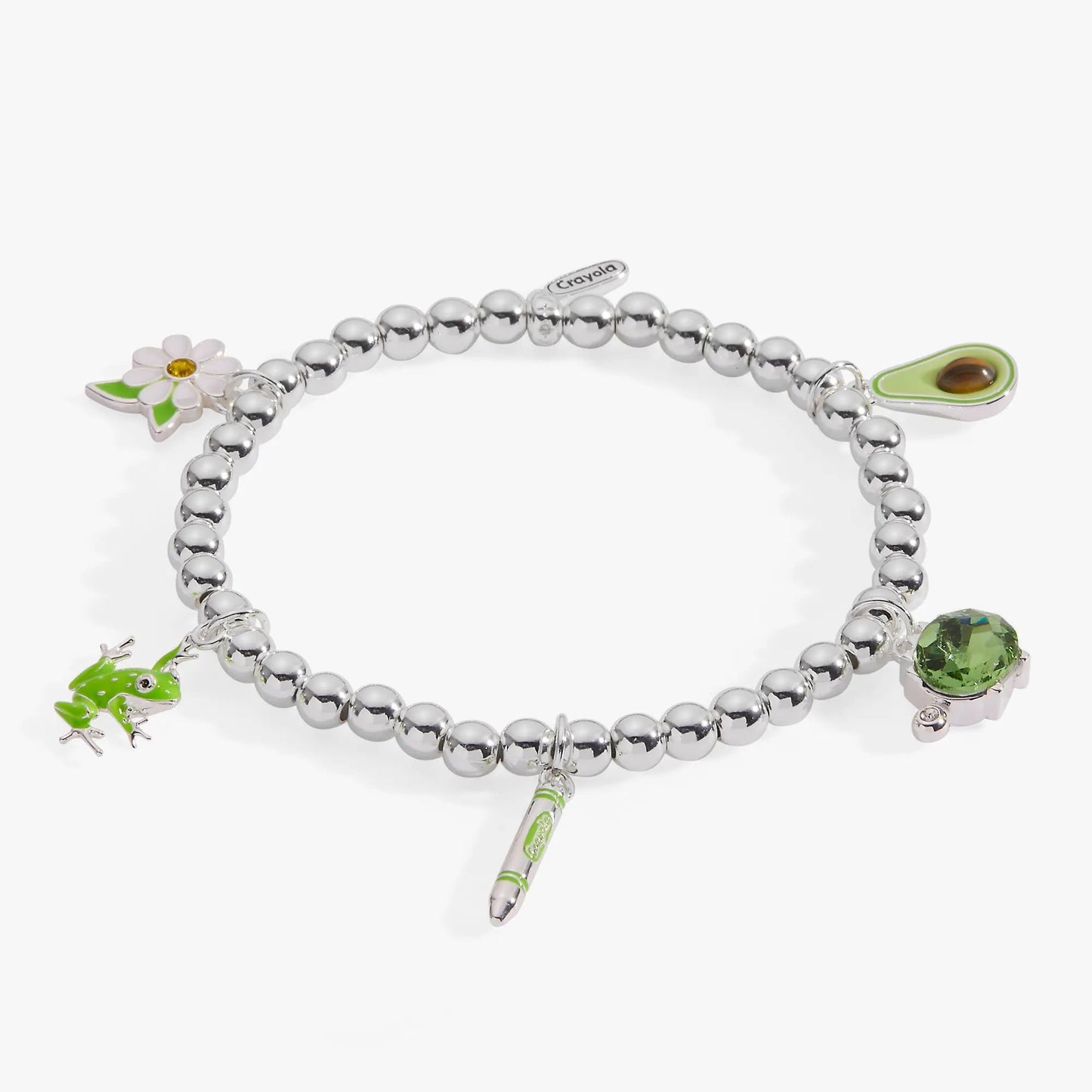 Bracelet Crayola Fan Favorites Forest Green Charm Stretch with avocado charm by Alex and Ani on Tampa Home & Garden Store